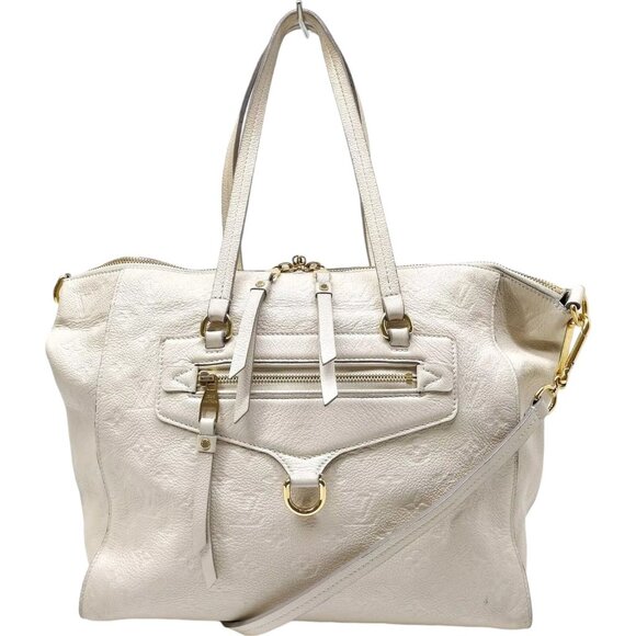 227637AV (X6) Louis Vuitton Crossbody Bag Lumineuse PM White Monogram Empreinte - Picture 1 of 9